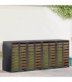 vidaXL Wheelie Bin Storage for 4 Bins Anthracite 272 x 77.5 x 115.5 cm