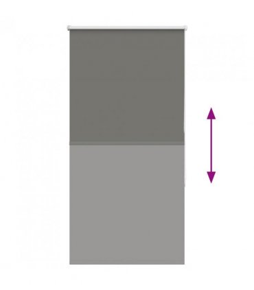 vidaXL Roller Blind Blackout Grey 70x130 cm Fabric Width 65.7 cm Polyester