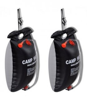 Camp Shower Solar Shower Outdoor Bath 20 L 2 pcs