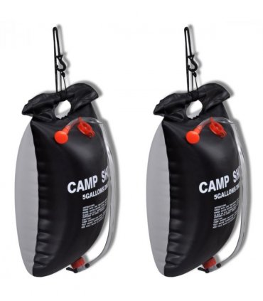 Camp Shower Solar Shower Outdoor Bath 20 L 2 pcs