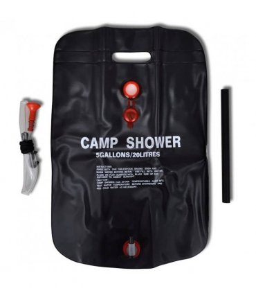 Camp Shower Solar Shower Outdoor Bath 20 L 2 pcs