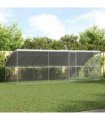 vidaXL Chicken Cage 3 pcs Silver 600 x 200 x 200 cm Galvanised Steel
