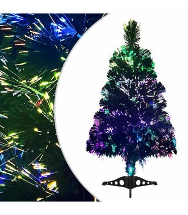 vidaXL Artificial Christmas Tree Fibre Optic 64 cm Green