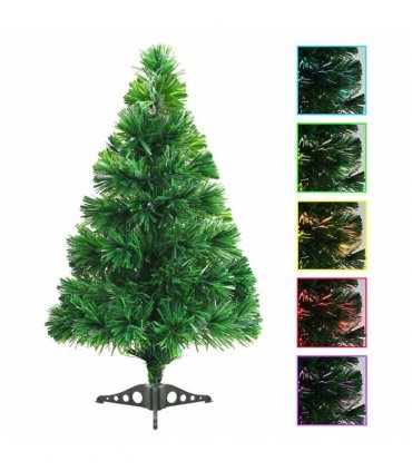 vidaXL Artificial Christmas Tree Fibre Optic 64 cm Green