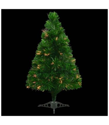 vidaXL Artificial Christmas Tree Fibre Optic 64 cm Green
