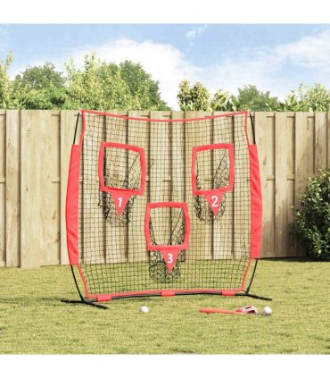 vidaXL Baseball Practice Net Black 214.5 x 89.5 x 181 cm Polyester