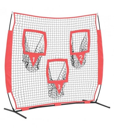vidaXL Baseball Practice Net Black 214.5 x 89.5 x 181 cm Polyester