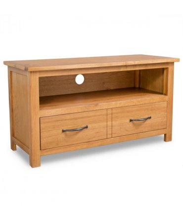 vidaXL TV Cabinet 90x35x48 cm Solid Oak Wood