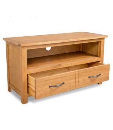 vidaXL TV Cabinet 90x35x48 cm Solid Oak Wood