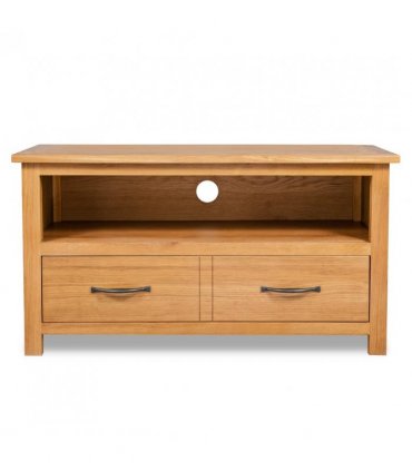vidaXL TV Cabinet 90x35x48 cm Solid Oak Wood
