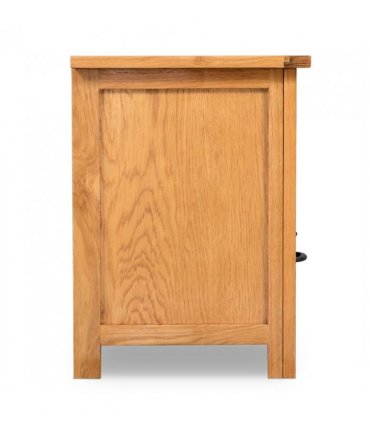 vidaXL TV Cabinet 90x35x48 cm Solid Oak Wood