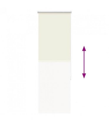 vidaXL Roller Blind Blackout Off White 40x130 cm Fabric Width 35.7 cm Polyester