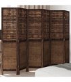 vidaXL Room Divider 6 Panels Dark Brown Solid Wood Paulownia