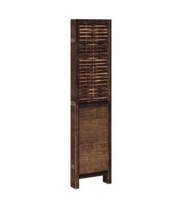 vidaXL Room Divider 6 Panels Dark Brown Solid Wood Paulownia