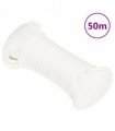 vidaXL Boat Rope Full White 5 mm 50 m Polypropylene