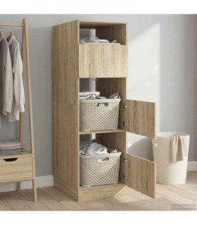 vidaXL Laundry Cabinet Sonoma 50 x 68 x 162 cm Engineered wood