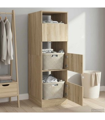 vidaXL Laundry Cabinet Sonoma 50 x 68 x 162 cm Engineered wood