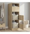 vidaXL Laundry Cabinet Sonoma 50 x 68 x 162 cm Engineered wood