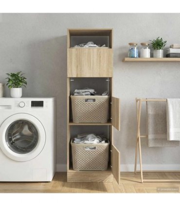 vidaXL Laundry Cabinet Sonoma 50 x 68 x 162 cm Engineered wood