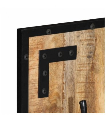 vidaXL Coat Rack 35x8x110 cm Solid Rough Wood Mango