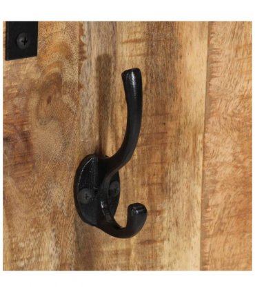 vidaXL Coat Rack 35x8x110 cm Solid Rough Wood Mango