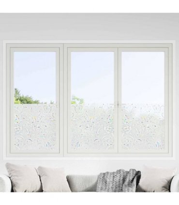 vidaXL Static Window Film Flowers Pattern 90 x 500 cm PVC