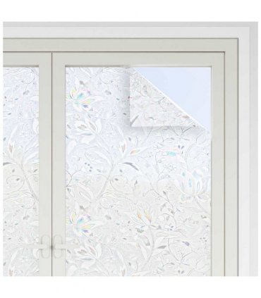 vidaXL Static Window Film Flowers Pattern 90 x 500 cm PVC