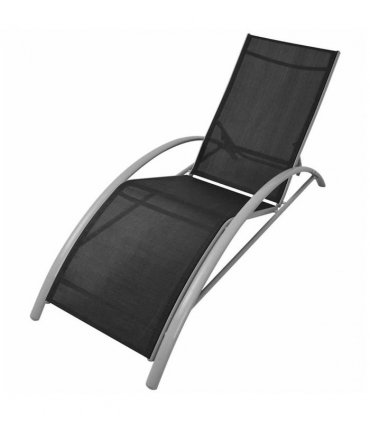 vidaXL Sun Lounger | Black
