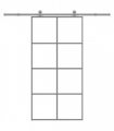 vidaXL Sliding Door with Hardware Set 102,5x205 cm ESG Glass&Aluminium