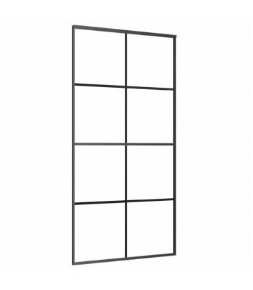 vidaXL Sliding Door with Hardware Set 102,5x205 cm ESG Glass&Aluminium