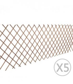vidaXL Willow Trellis Fence 5 pcs 180x90 cm