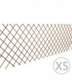 vidaXL Willow Trellis Fence 5 pcs 180x90 cm