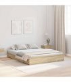 vidaXL Storage Bed Frame Sonoma Oak 160 x 200 cm Engineered Wood