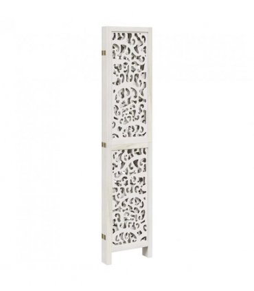 vidaXL Room Divider 5 Panels White Solid Wood Paulownia