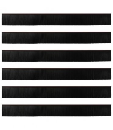 vidaXL Self-adhesive Door Brush Seals 6 pcs Brown 100 cm