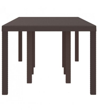 vidaXL Garden Table Brown 250 x 100 x 73 cm Poly Rattan