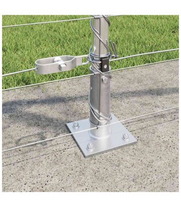 vidaXL Welded Wire Fence with Concrete Base 50 x 1 m Galvanised Steel
