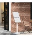 vidaXL Trade Show Displays White 26.5 x 26.5 x 150 cm Steel