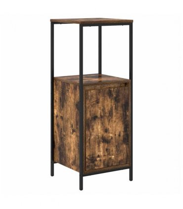 vidaXL Bathroom Furniture Set with Drawer 3 pcs Smoked Oak and Black