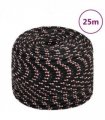 vidaXL Boat Rope Black 8 mm 25 m Polypropylene