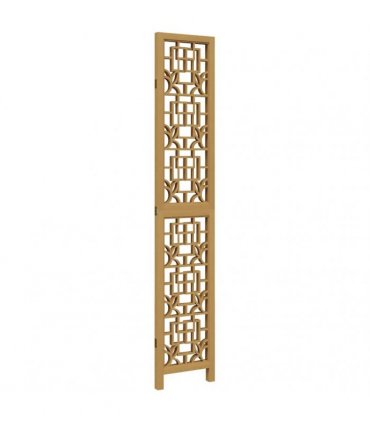 vidaXL Room Divider 3 Panels Brown Solid Wood Paulownia