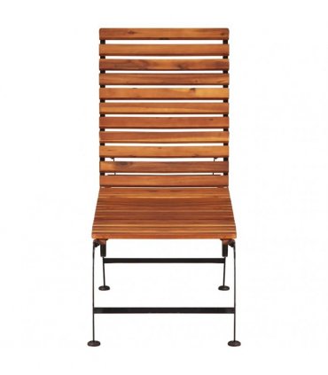 vidaXL Sun Lounger | Brown | Solid Acacia wood, Steel | Standard
