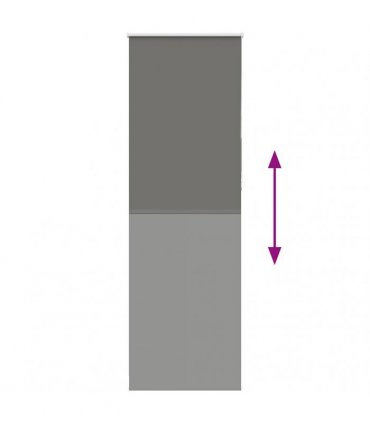 vidaXL Roller Blind Blackout Grey 65x230 cm Fabric Width 60.7 cm Polyester