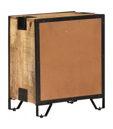 vidaXL Bedside Cabinet 43x30x51 cm Solid Rough Mango Wood