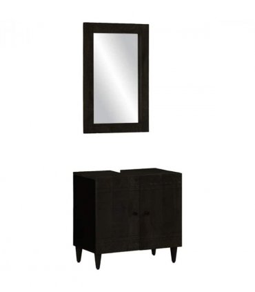 vidaXL 2 Piece Bathroom Furniture Set Solid Wood Mango