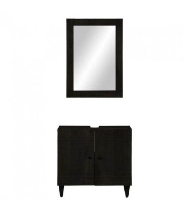vidaXL 2 Piece Bathroom Furniture Set Solid Wood Mango