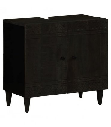 vidaXL 2 Piece Bathroom Furniture Set Solid Wood Mango