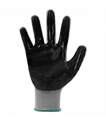 vidaXL Work Gloves 12 pcs Grey and Black 11 / XXL Polyester