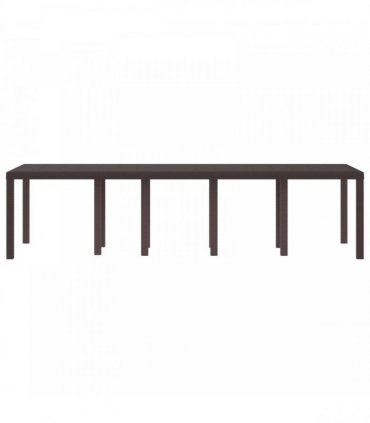 vidaXL Garden Table Brown 300 x 100 x 73 cm Poly Rattan