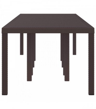vidaXL Garden Table Brown 300 x 100 x 73 cm Poly Rattan
